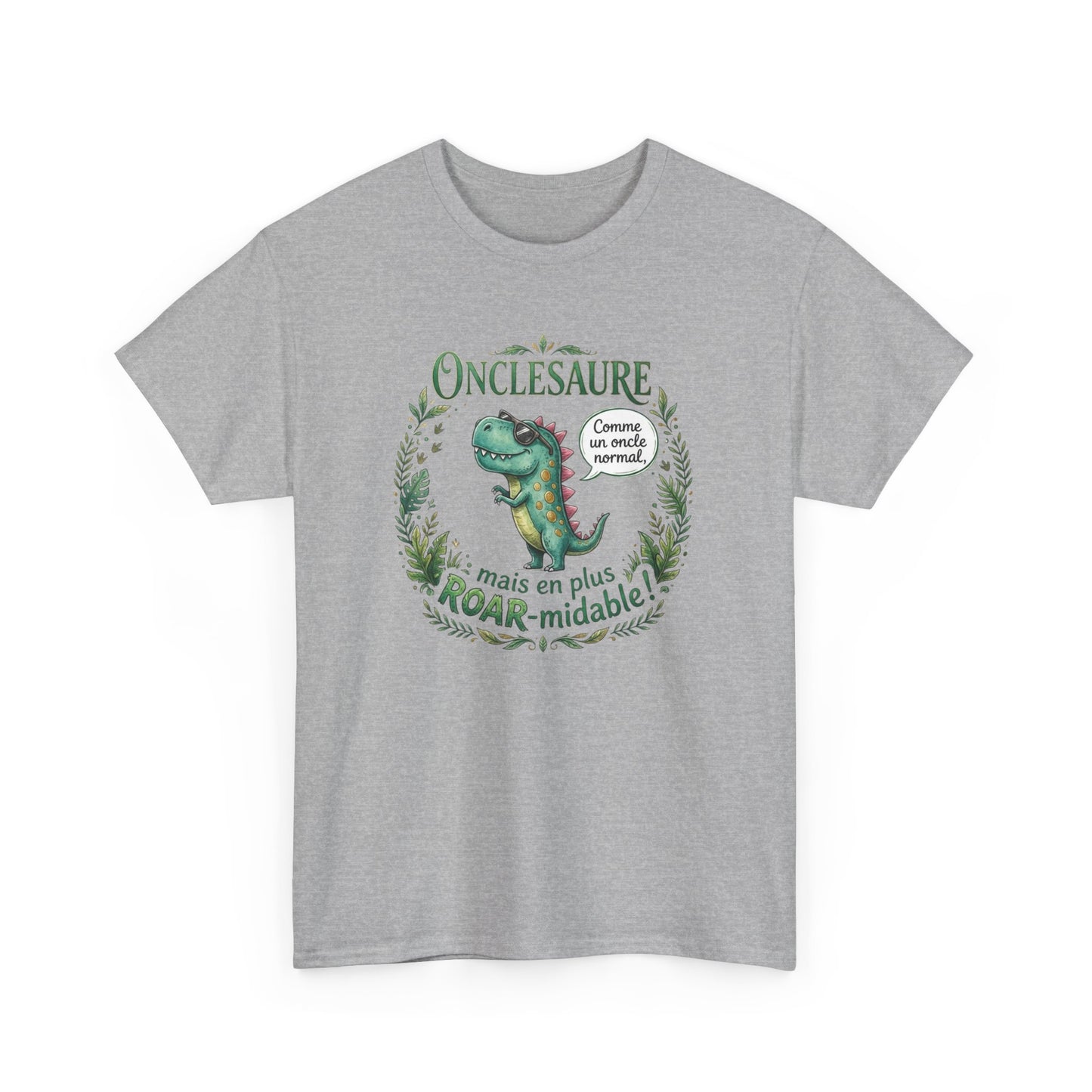 T-Shirt Oncle Dinosaure Humour – Cadeau Tonton Original – Tee Shirt Famille Drôle Homme