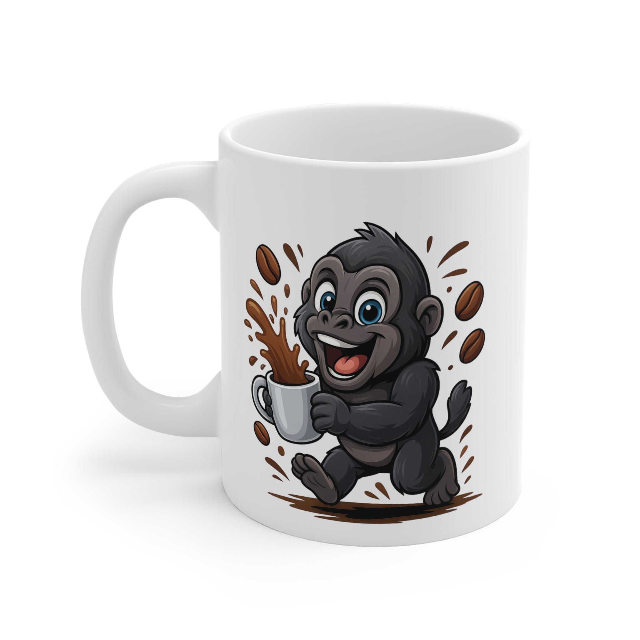 Tasse Gorille Amusant – Mug Café Cartoon Céramique 325ml – Cadeau Original Animal Mignon