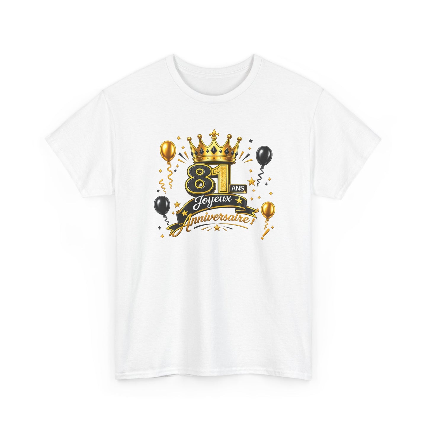 Tee Shirt Anniversaire 81 Ans Homme et Femme – Joyeux Anniversaire – Cadeau 81 Ans