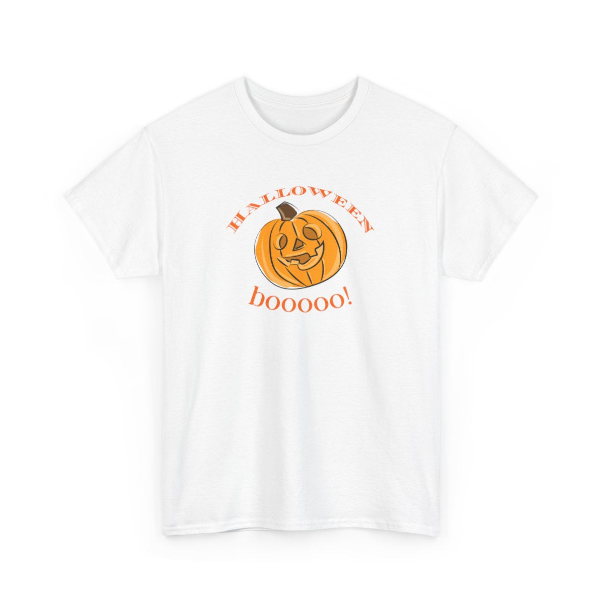 T-shirt Halloween Boooo! avec Citrouille – Pour Homme et Femme