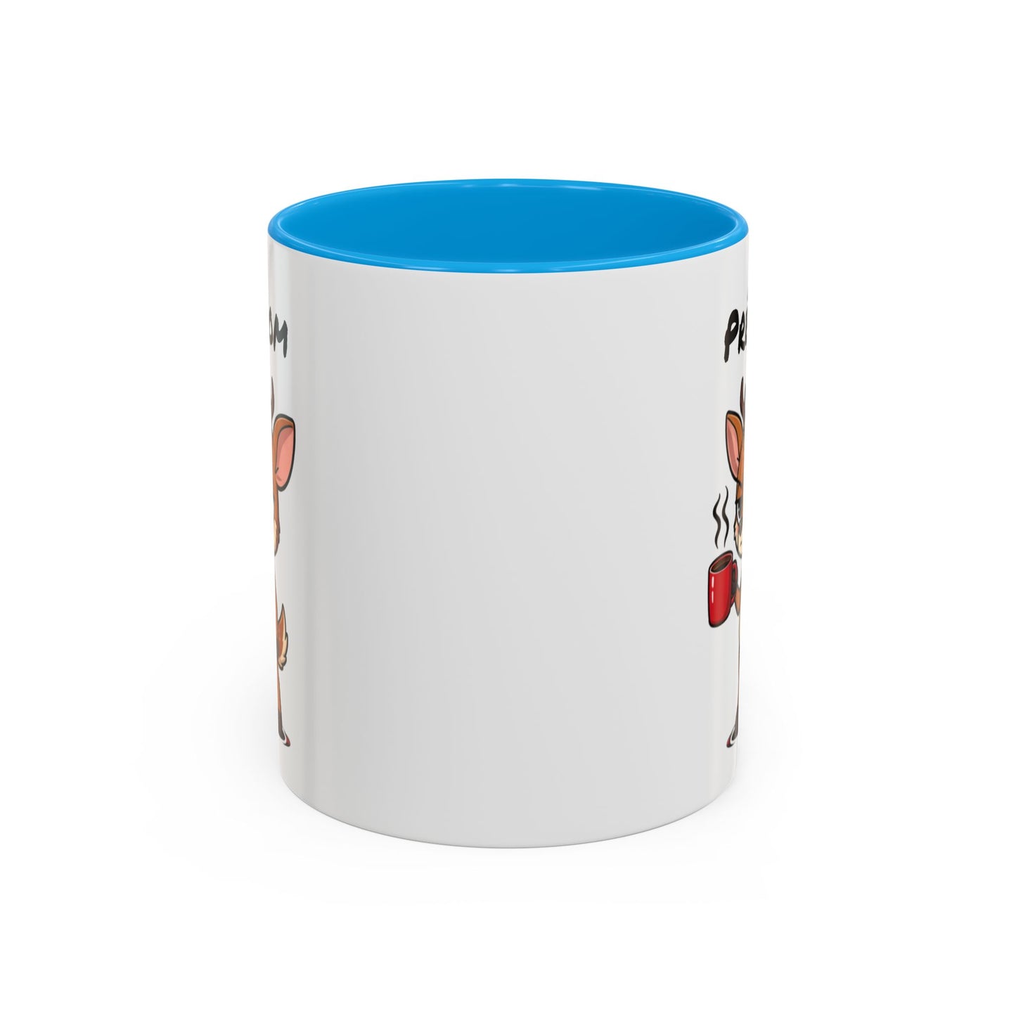 Mug Cerf Fatigué Personnalisable 325ml – Tasse Café Humoristique Prénom Cadeau Original Noir Bleu Rouge