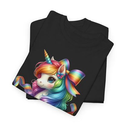 Tee shirt Femme Licorne avec Ruban – Design Féminin et Magique T shirt