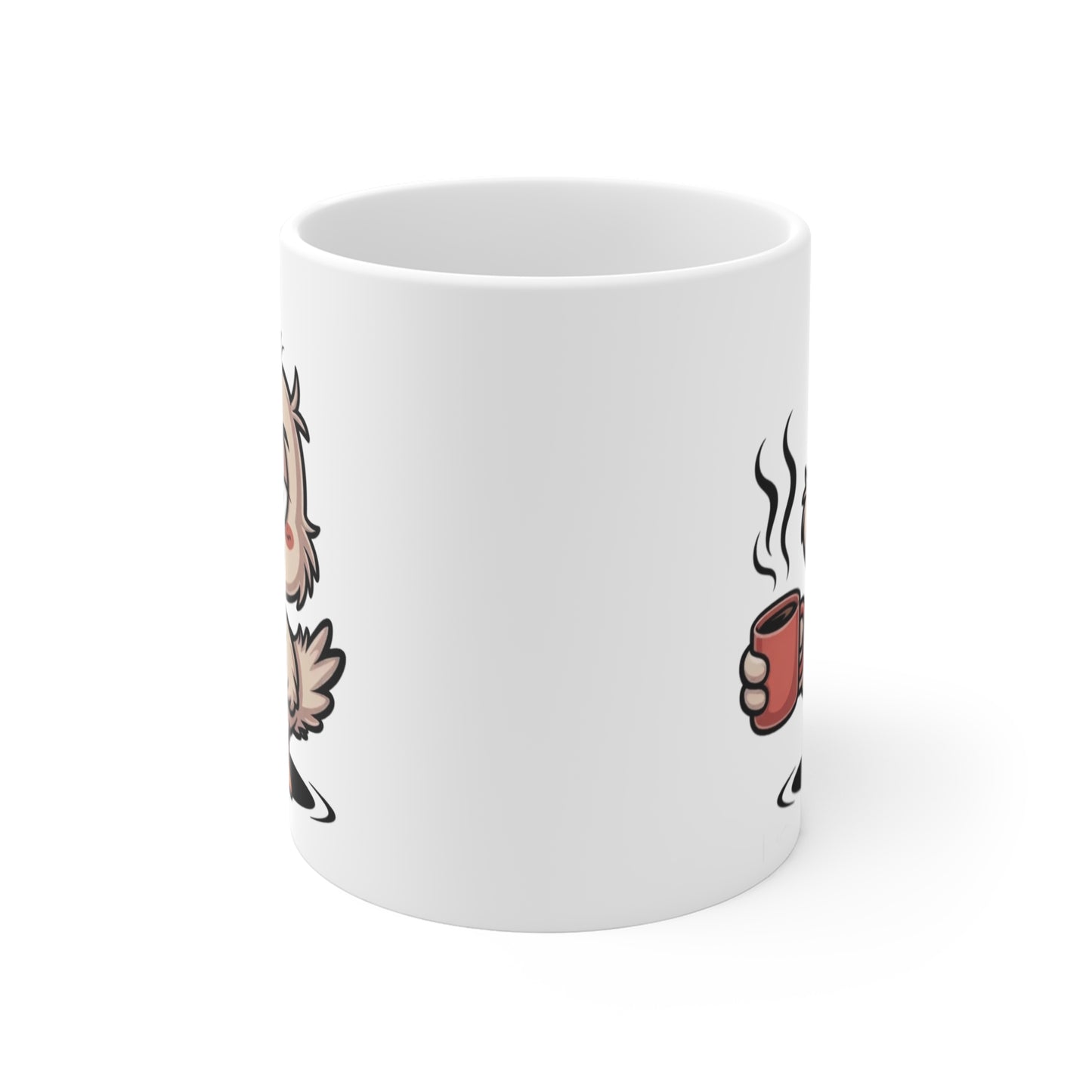 Tasse Canard Fatigue avec Café – Mug Humoristique Matin Difficile – Cadeau Drôle Amateur de Café 325ml