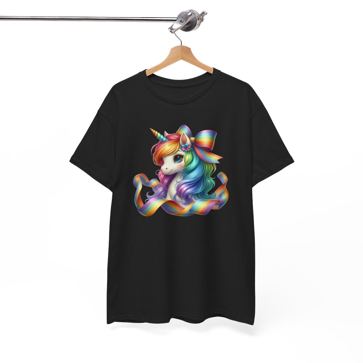 Tee shirt Femme Licorne avec Ruban – Design Féminin et Magique T shirt