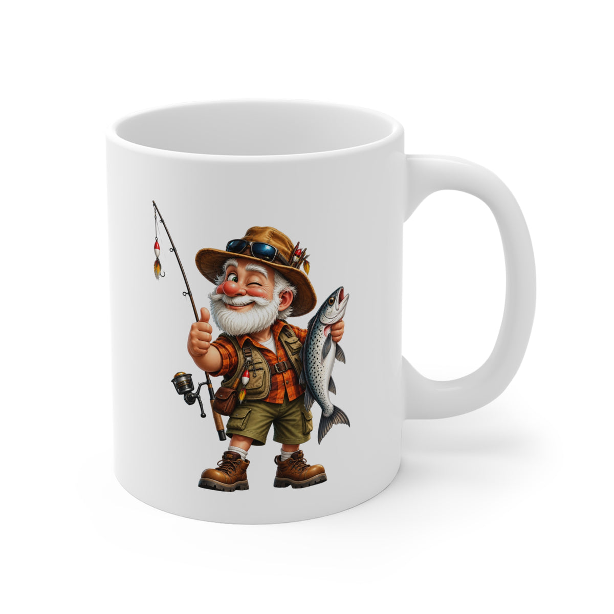 Mug Pêcheur Homme – Tasse Passion Pêche avec Poisson – Cadeau Original Homme – Amateur de Pêche
