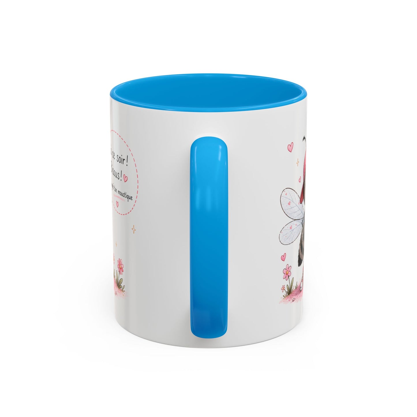 Tasse À Ce Soir ! Bisous ! Signé Ton Moustique – Mug Moustique Humour Kawaii – Cadeau Drôle Homme Femme 325ml