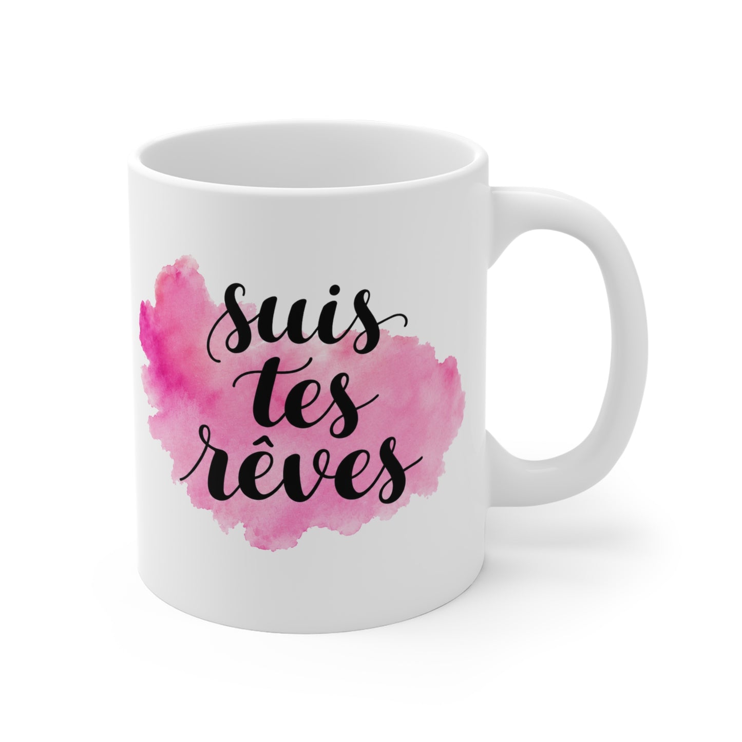 Mug Femme Motivation – Tasse Inspirante Aquarelle Rose – Cadeau Original Positif, Encouragement Réussite
