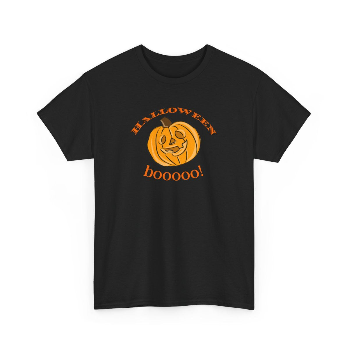 T-shirt Halloween Boooo! avec Citrouille – Pour Homme et Femme