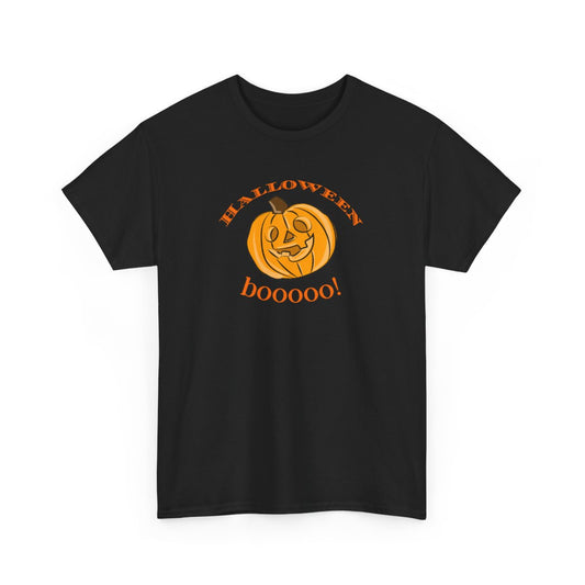 T-shirt Halloween Boooo! avec Citrouille – Pour Homme et Femme