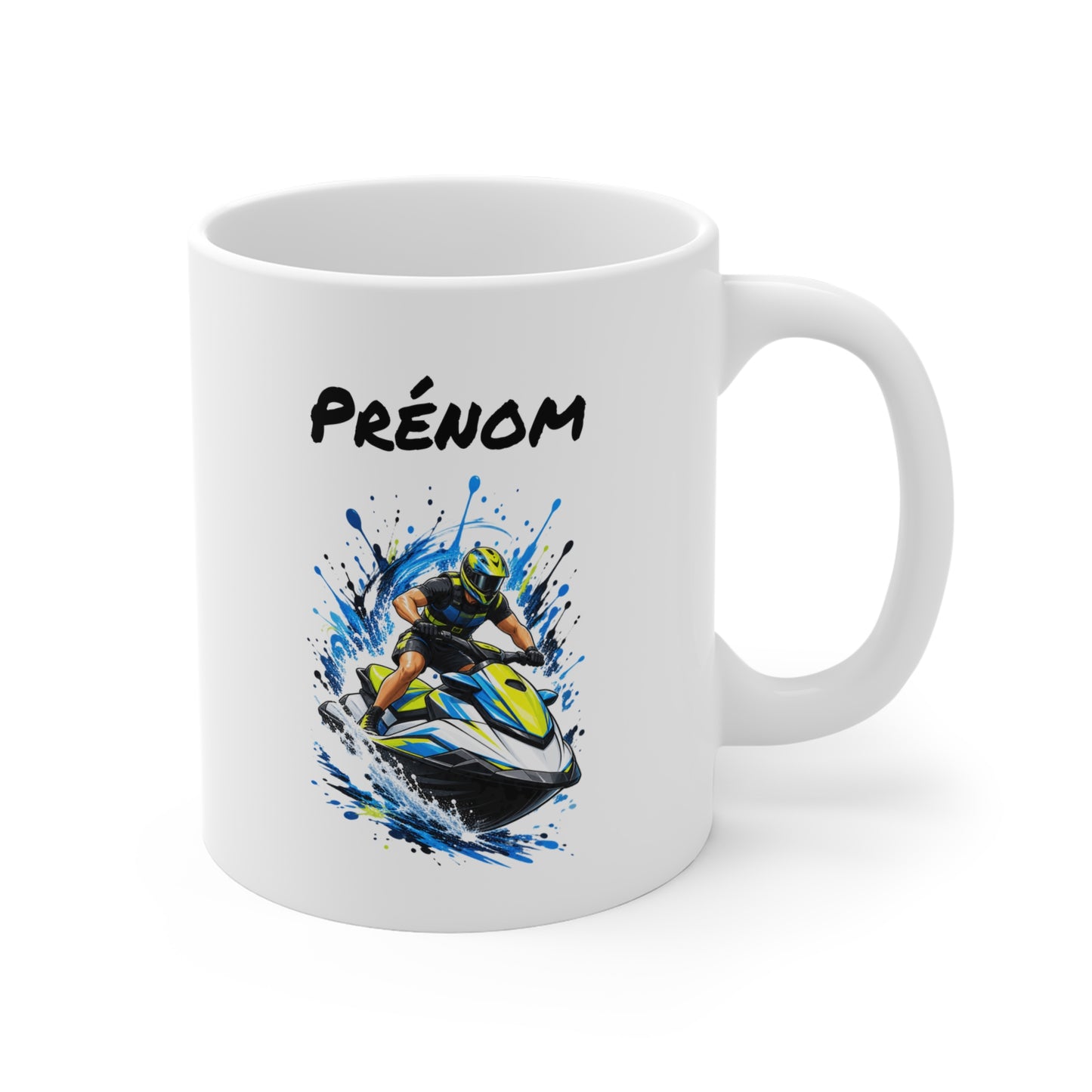 Mug Jet Ski Personnalisable avec Prénom – Homme – Tasse Passion Sport Nautique – Cadeau Original Personnalisé
