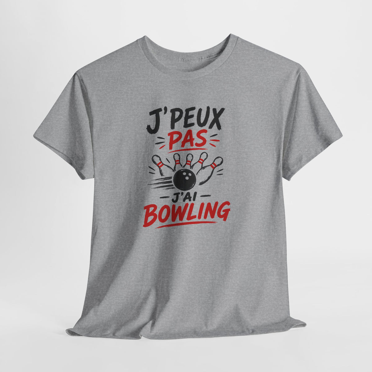 Tee Shirt Homme Femme Bowling – J’Peux Pas J’ai Bowling – T-Shirt Humour Passion Bowling Idée Cadeau Joueur Joueuse