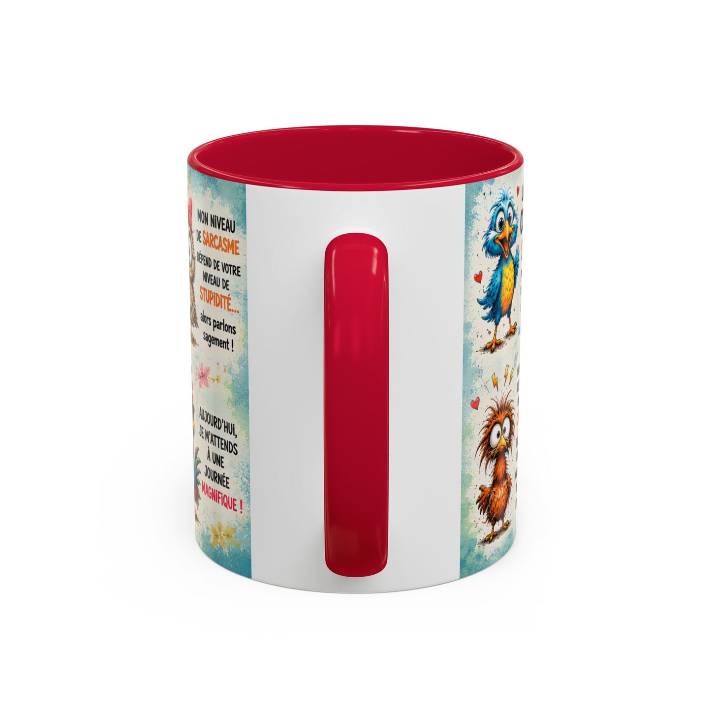 Tasse Humour Sarcasme Oiseaux Drôles – Mug Citations Humoristiques et Animaux Cartoon – Cadeau Original 325ml