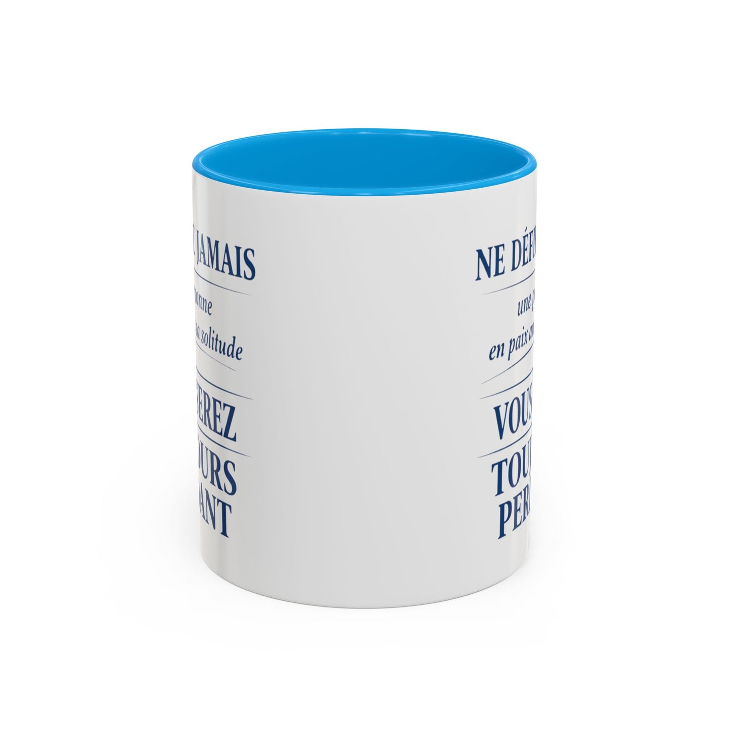 Mug Citation Inspirante – Tasse Motivation Solitude Force Intérieure – Cadeau Inspirant Homme Femme