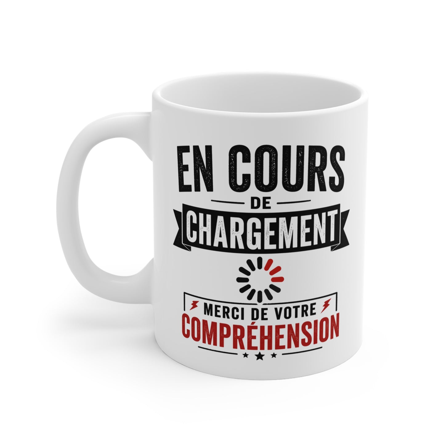 Tasse En Cours De Chargement Merci De Votre Compréhension – Mug Humour Fatigue Vintage – Cadeau Drôle Homme Femme 325ml