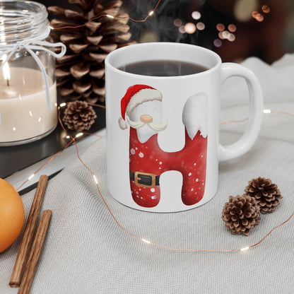 Mug de Noël avec Initiale "H" pour enfant et adulte