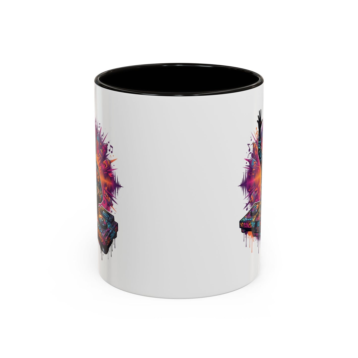 Tasse DJ Musique Électro Graffiti – Mug DJ Coloré Homme Femme – Cadeau Passionné de Mixage Festival Clubbing EDM 325 ml