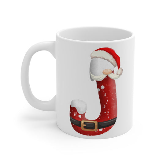 Mug de Noël avec Initiale "J" pour enfant et adulte