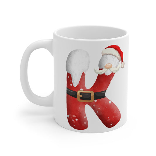 Mug de Noël avec Initiale "K" pour enfant et adulte