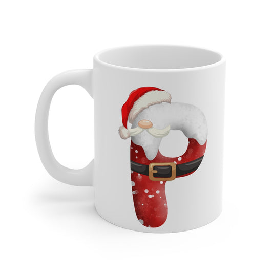 Mug de Noël avec Initiale "P" pour enfant et adulte