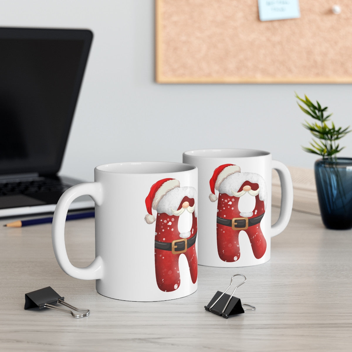 Mug de Noël avec Initiale "R" pour enfant et adulte