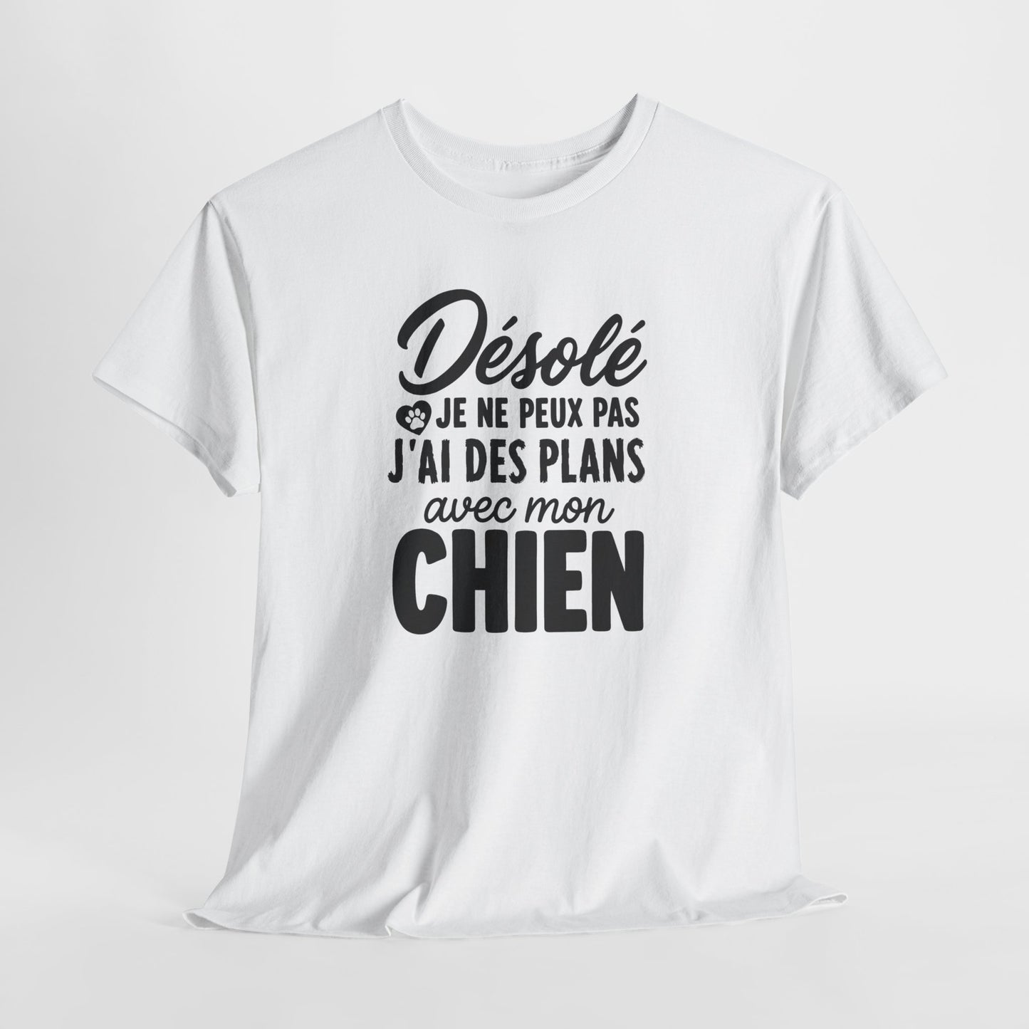 T-Shirt Chien Homme et Femme – Cadeau Amoureux des Chiens – Humour Propriétaire Maître Maîtresse – Passion Animaux Compagnon Canin