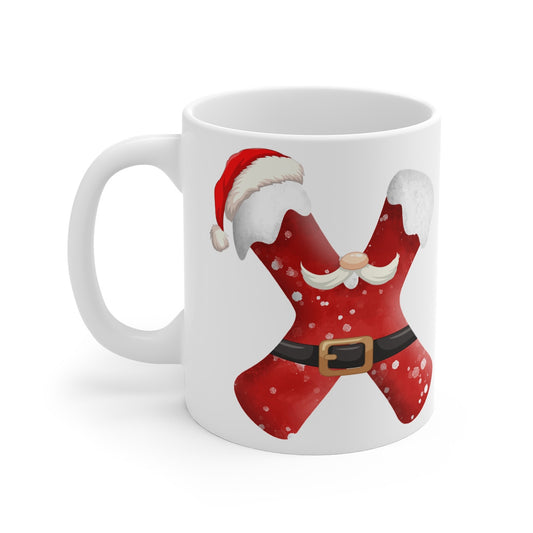 Mug de Noël avec Initiale "X" pour enfant et adulte