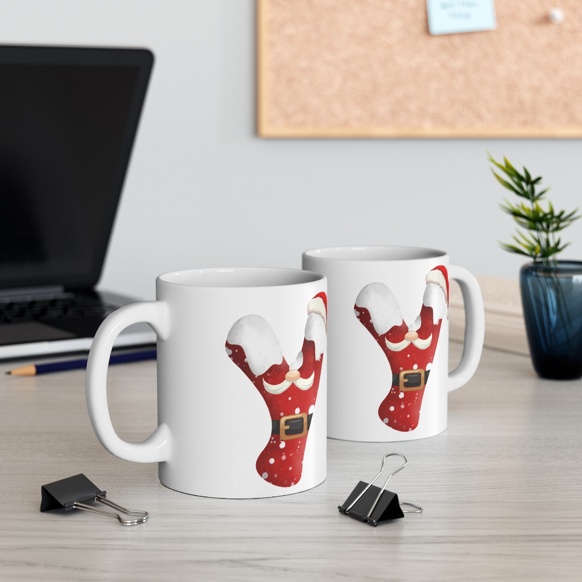 Mug de Noël avec Initiale "Y"  pour enfant et adulte