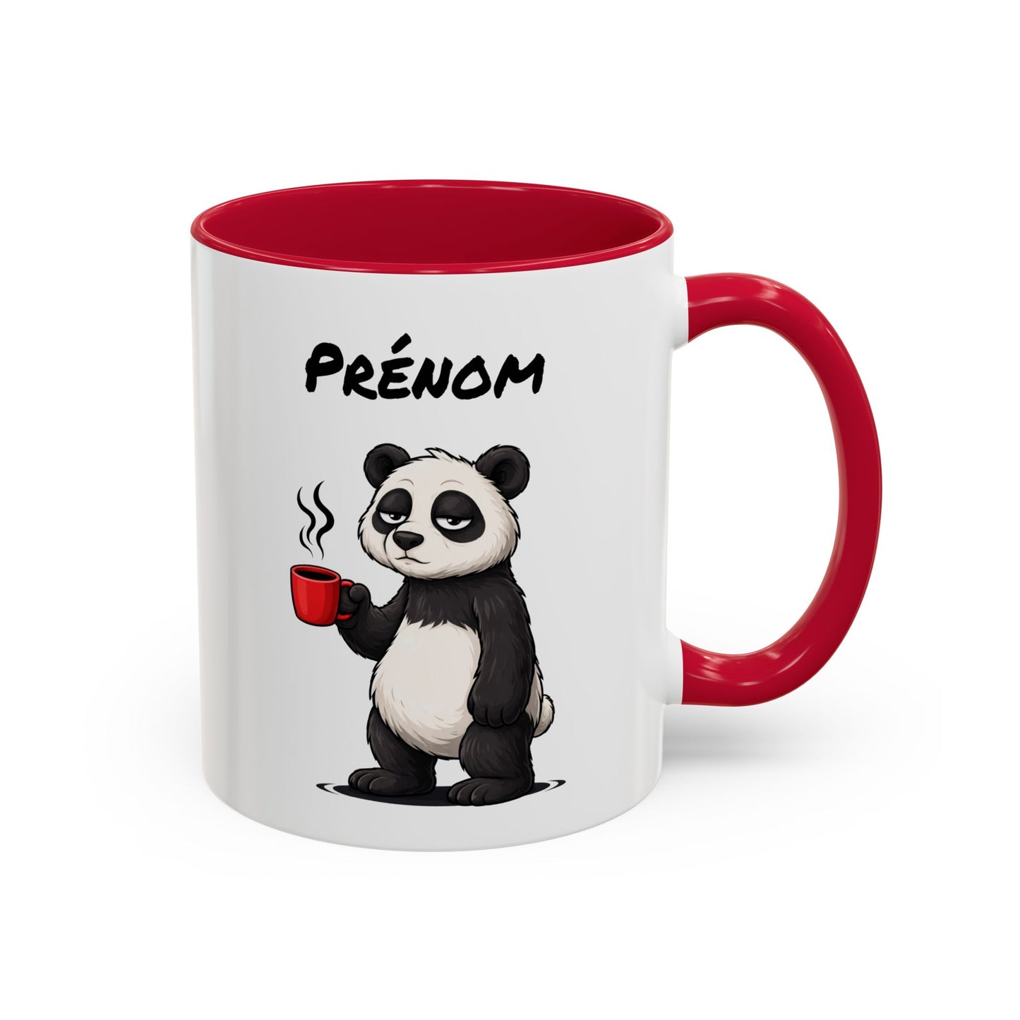 Tasse Panda Fatigué avec Café – Mug Animal Mignon et Relax – Illustration Cartoon 325ml