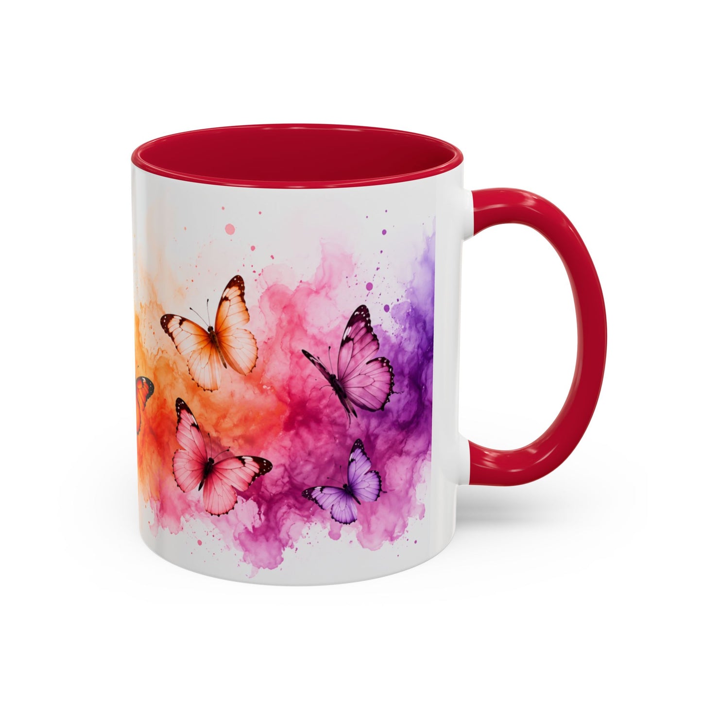 Tasse Papillons Colorés – Mug Aquarelle Artistique et Multicolore – Cadeau Nature et Féerie 325ml