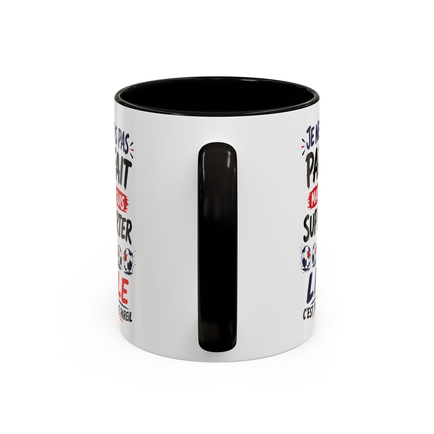 Tasse Je Ne Suis Pas Parfait Mais Je Suis Supporter de Lille – Mug Humour Football – Cadeau Homme Femme 325ml