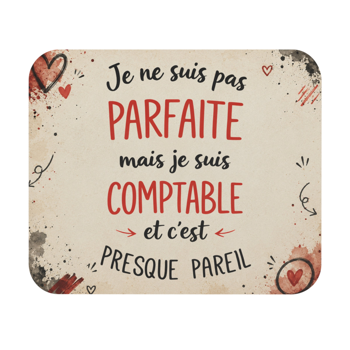 Tapis de Souris 22x18cm Je Ne Suis Pas Parfaite Mais Je Suis Comptable Cadeau Comptable Femme Humour Bureau Gaming