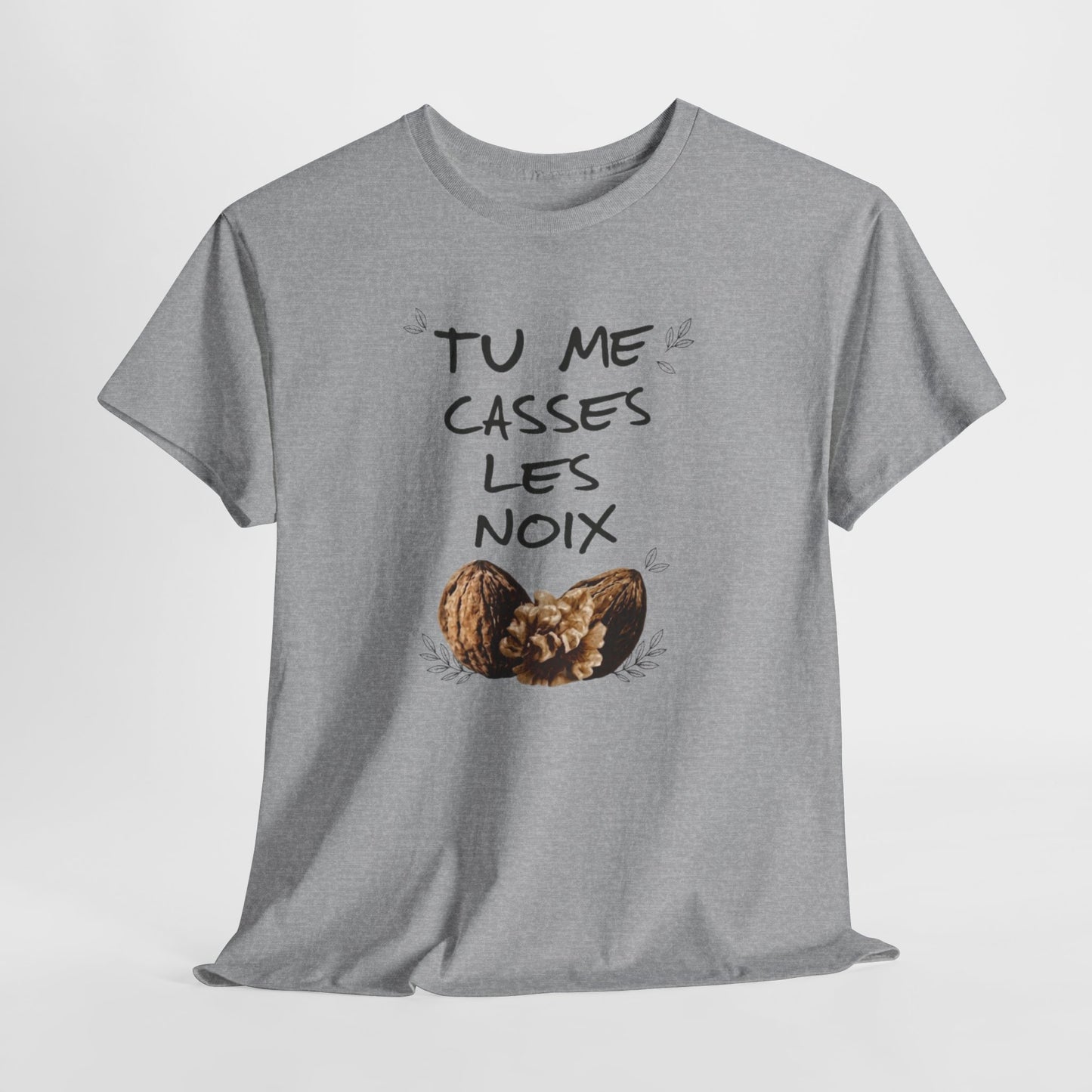 T-Shirt Humour Jeu de Mots Noix – Tee Shirt Adulte Blague Drôle – Cadeau Humoristique Homme Femme
