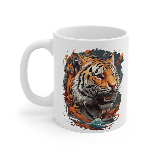Mug Tigre Majestueux – Tasse Céramique 325ml avec Design Animal Sauvage – Cadeau Nature et Esprit Indomptable
