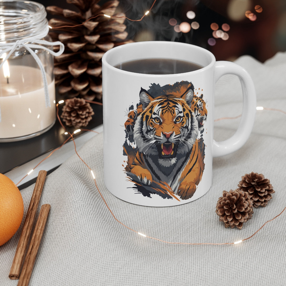 Mug Tigre Majestueux –  Design Animal Sauvage – Cadeau Nature et Esprit Indomptable