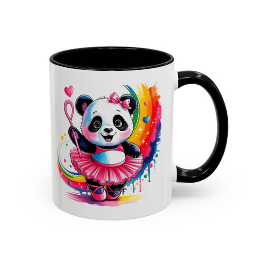 Mug Panda Danseuse Ballet – Tasse Kawaii avec Tutu Rose et Arc-en-ciel – Cadeau Original 325ml