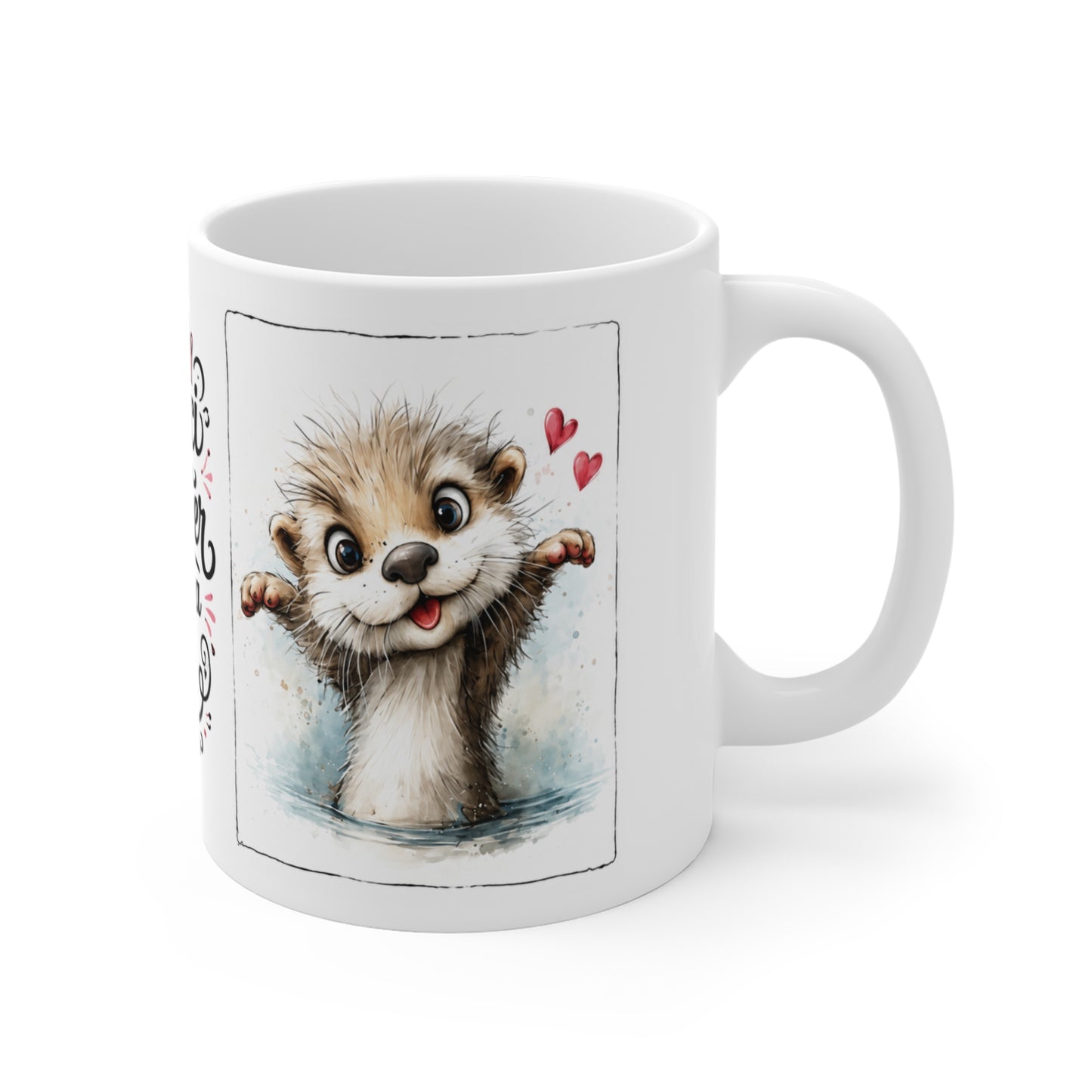 Tasse Merci D’Exister Dans Ma Vie – Mug Loutre Mignonne et Kawaii – Cadeau Amour Homme Femme 325ml