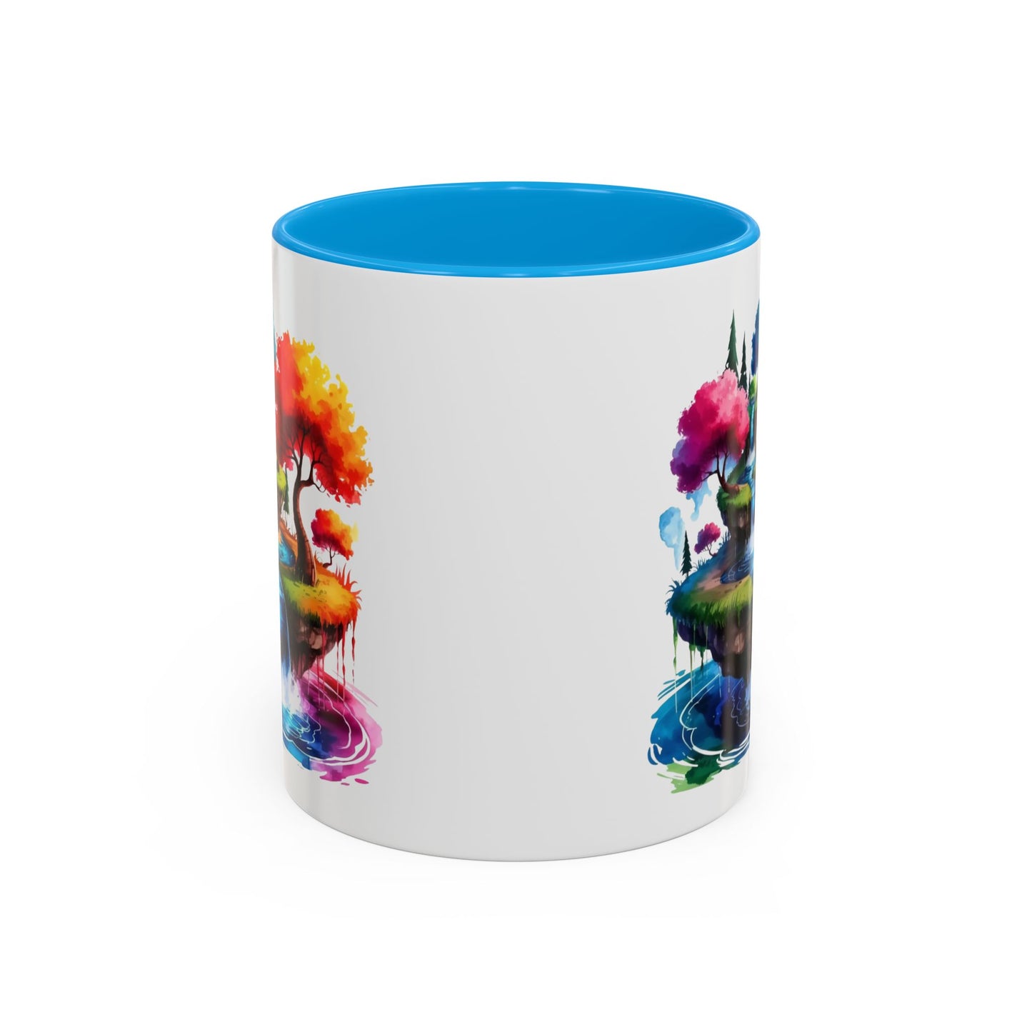 Mug Paysage Féerique Cascade Multicolore – Tasse Nature Imaginaire et Relaxante – Cadeau Original 325ml