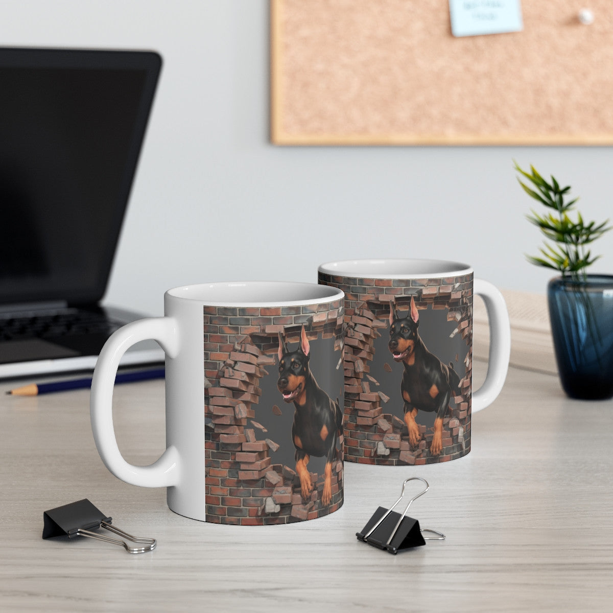Mug Dobermann Amusant - Cadeau Original Chien Enfant & Adulte
