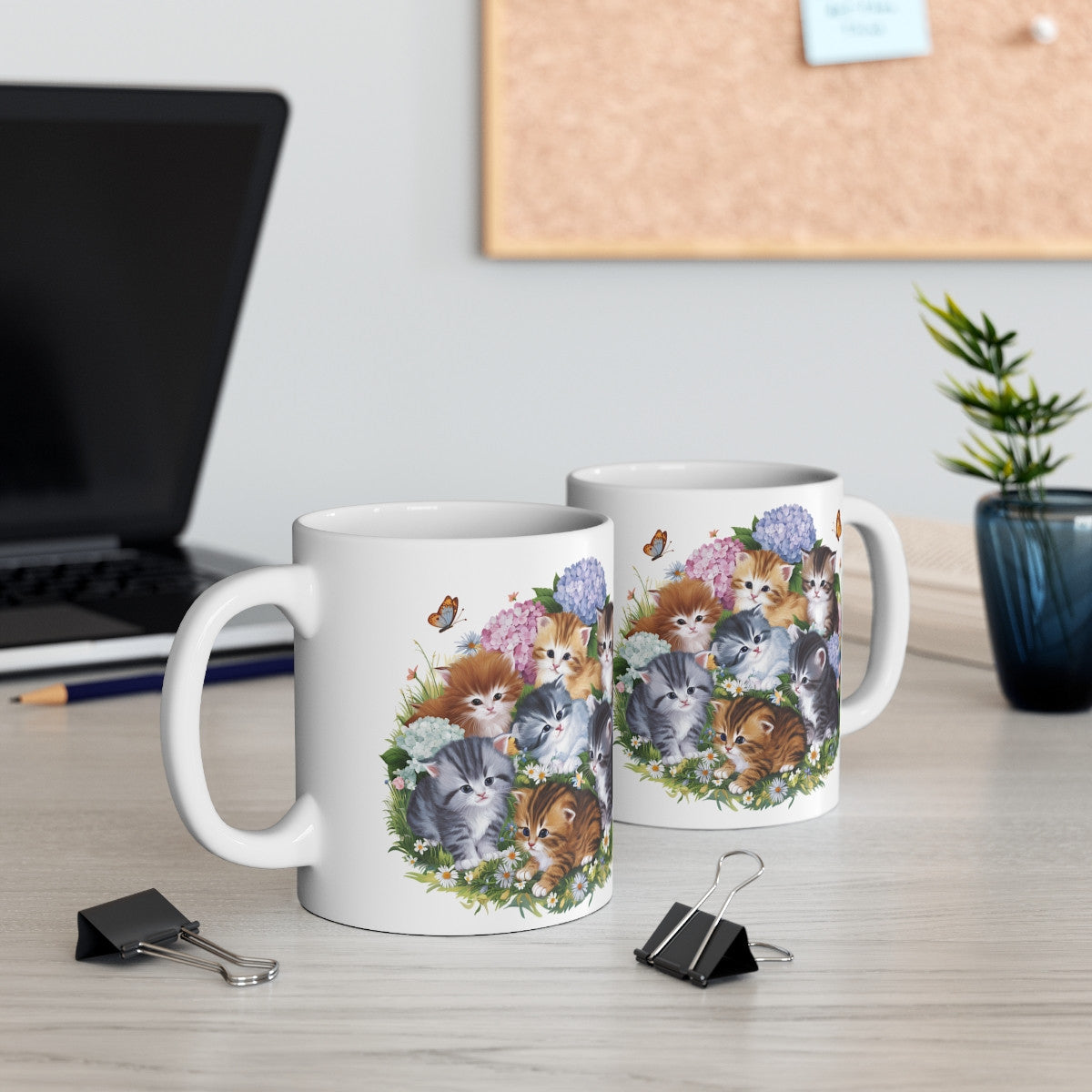Mug Chatons Mignons - Cadeau Fantaisie Animaux Enfant & Adulte