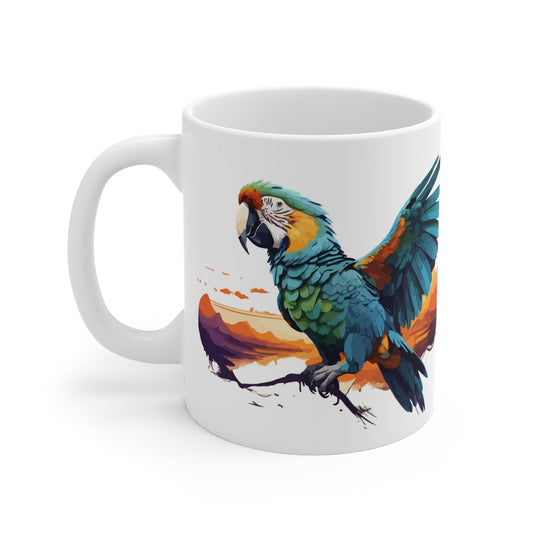 Mug Perroquet Coloré - Cadeau Exotique Animaux Nature Enfant & Adulte