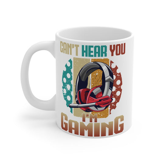 Mug Gaming "Can't Hear You" - Cadeau Original Gamer Enfant & Adulte