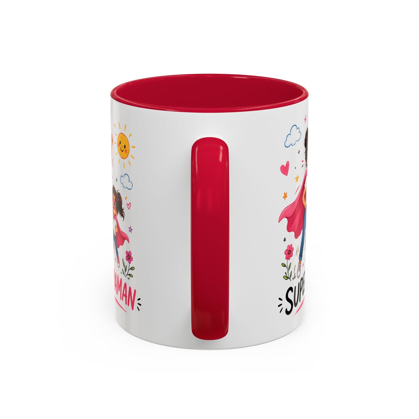 Tasse Super Maman Héroïne – Mug Mère Fille Super Héros Rose – Cadeau Fête Des Mères Femme 325ml