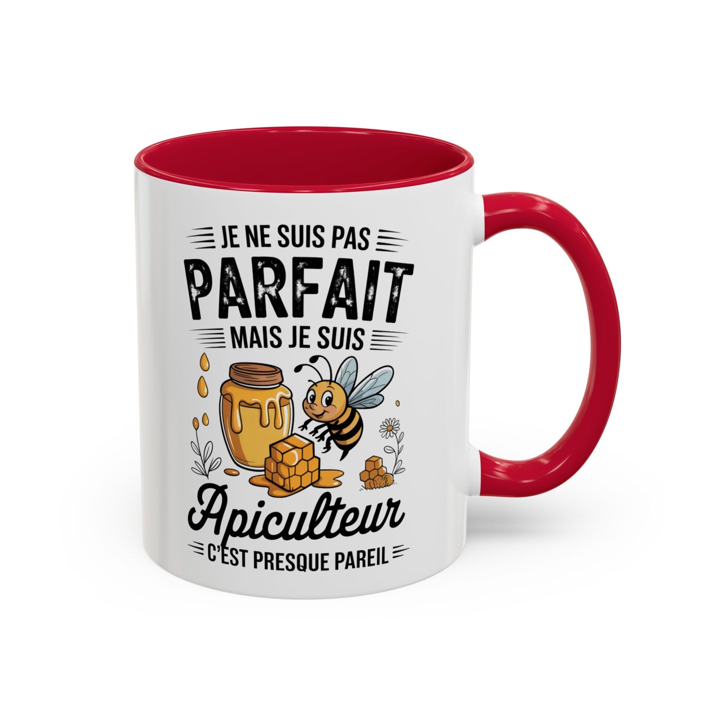 Tasse Je Ne Suis Pas Parfait Mais Je Suis Apiculteur – Mug Humour Abeille et Miel – Cadeau Apiculture Homme Femme 325ml