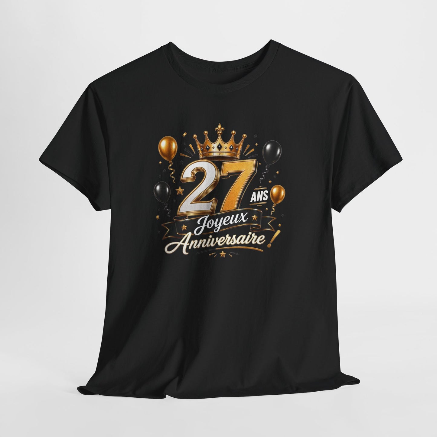 Tee Shirt Anniversaire 27 Ans Homme et Femme Joyeux Anniversaire Cadeau 27 Ans Idée Cadeau Adulte