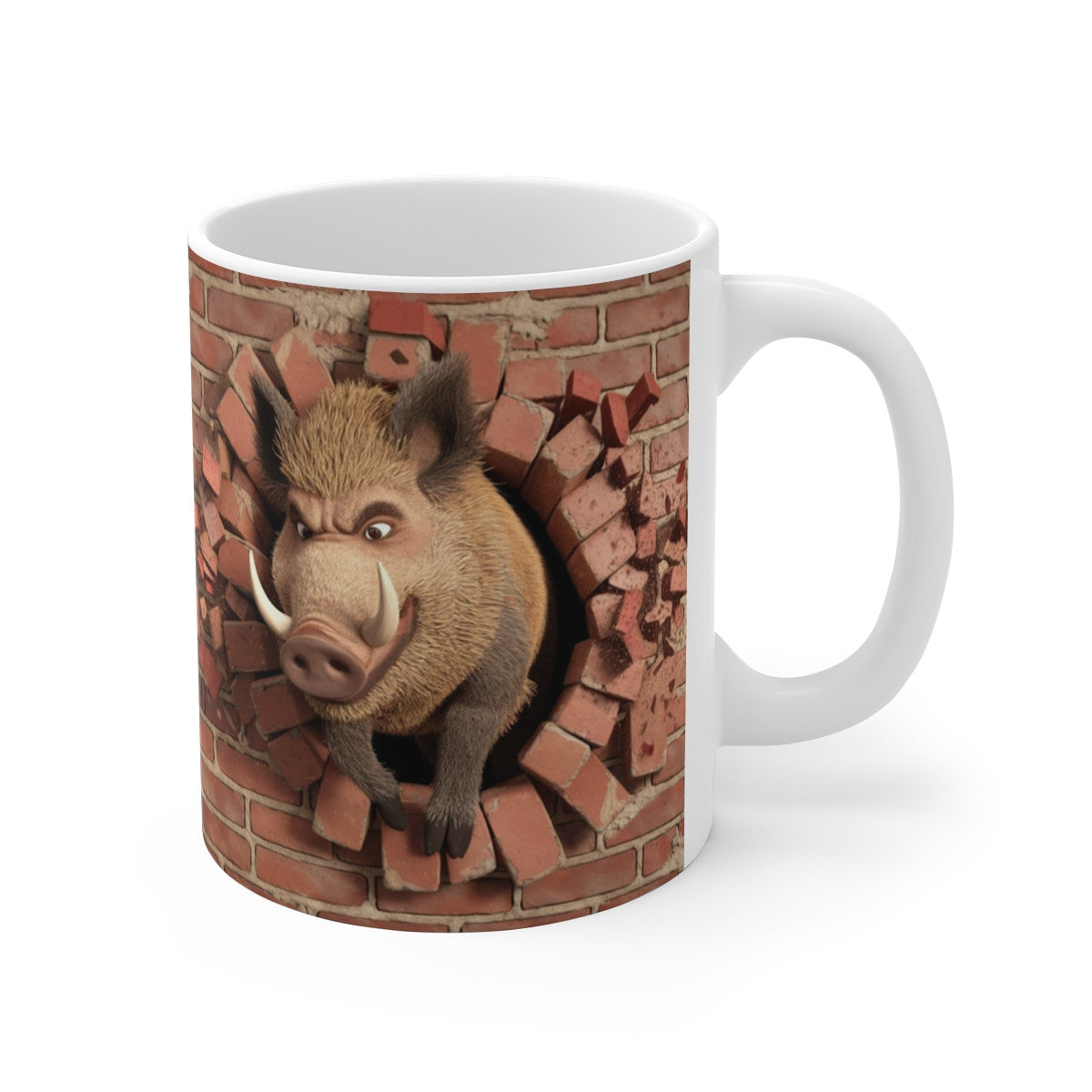 Mug Sanglier "Force et Humour" - Cadeau Original et Drôle