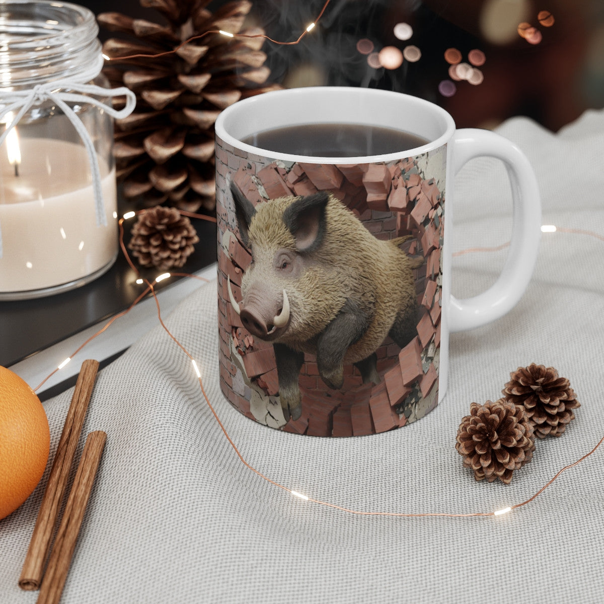 Mug Sanglier Sauvage - Cadeau Original et Puissant pour Amateurs de Nature