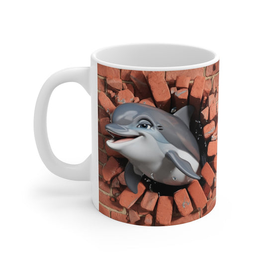 Mug Dauphin "Océan et Fantaisie" - Cadeau Original et Amusant