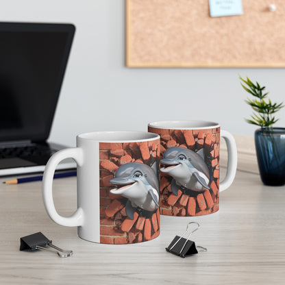 Mug Dauphin "Océan et Fantaisie" - Cadeau Original et Amusant