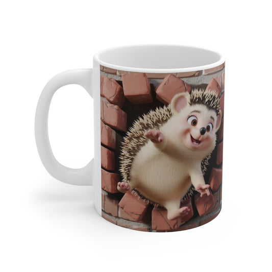 Mug Hérisson Joyeux - Cadeau Mignon et Fun pour Amoureux d'Animaux