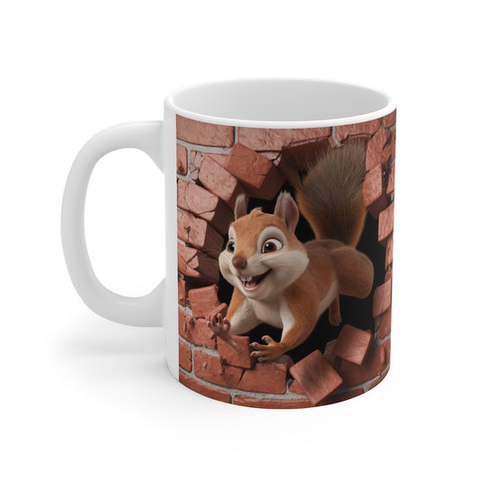 Mug Écureuil Joyeux - Cadeau Mignon et Original pour Amoureux d'Animaux